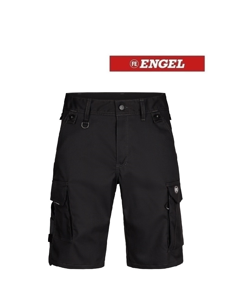 Engel Workwear - Arbeitskleidung für Profis FE6360.20.K.S - Arbeitshose - X-Treme Stretch-Shorts, schwarz