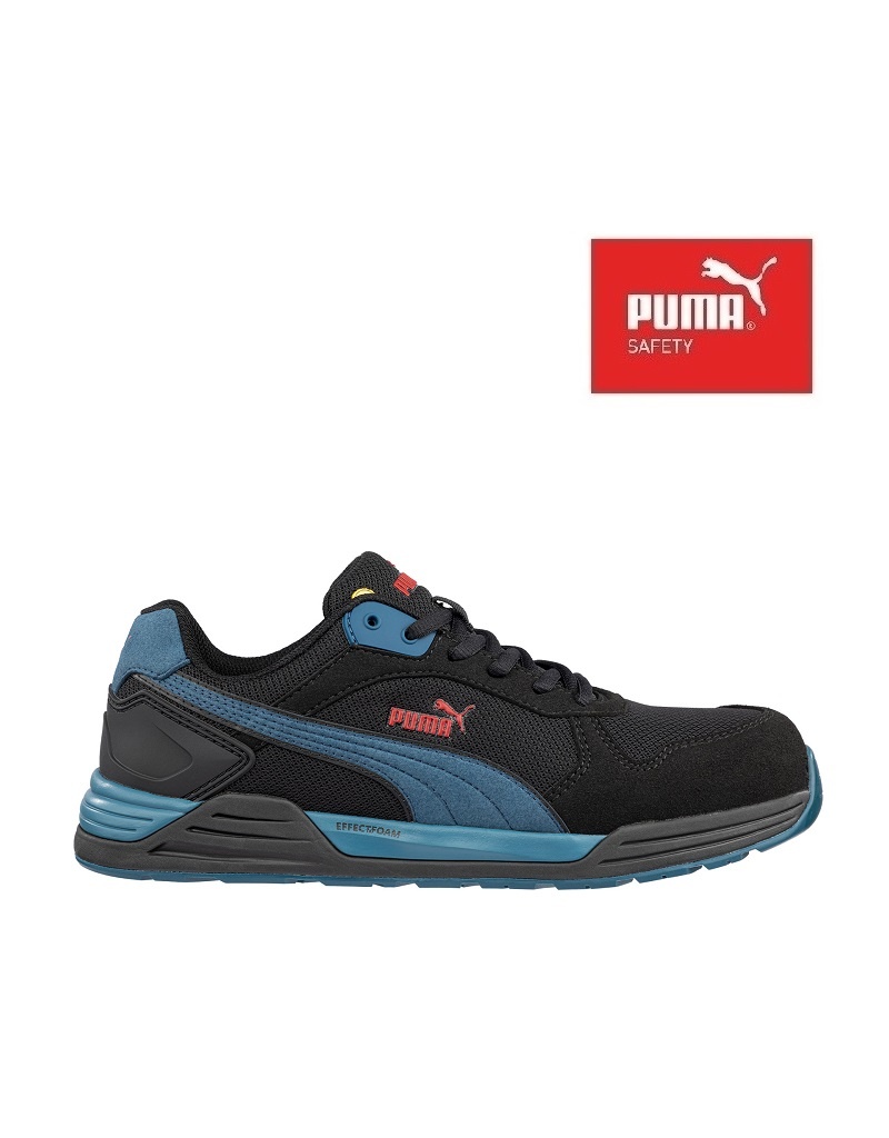 Puma 207931 2 S1P -FRONTSIDE BLK/BLUE LOW - Sicherheitsschuh