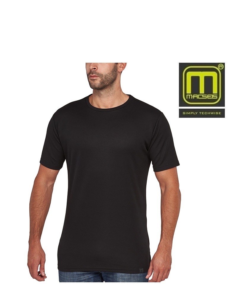 Macseis MS5001.AV Black  T-Shirt Herren, Powerdry - MACSEIS® Black