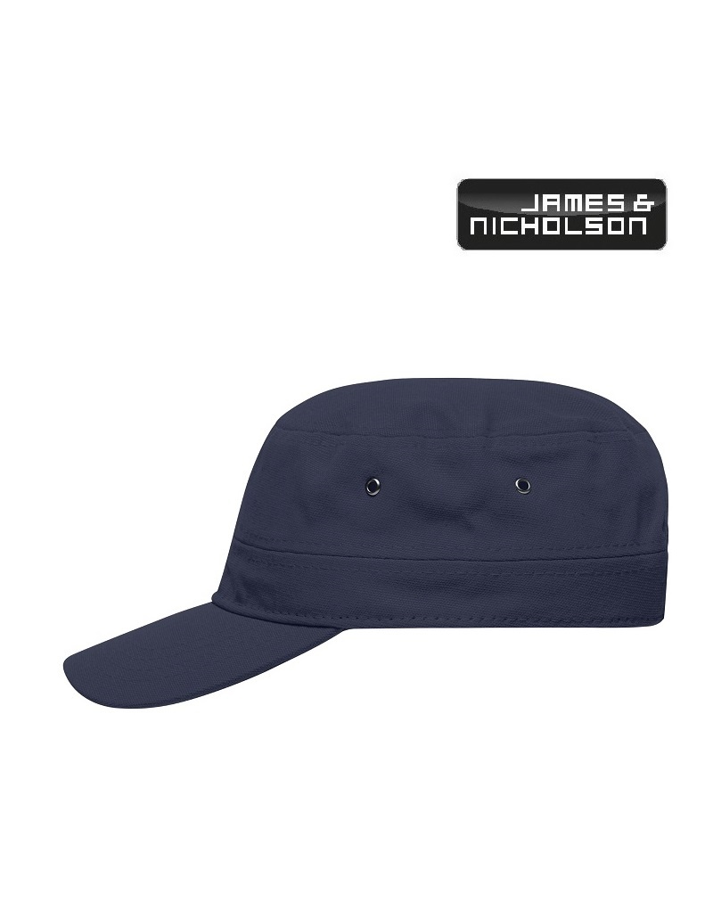 James Nicholson MB095 navy  Trendiges Cap im Military-Stil aus robustem Baumwollcanvas