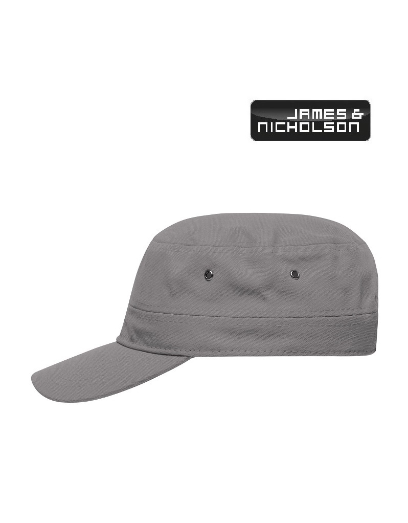 James Nicholson MB095 dark-grau  Trendiges Cap im Military-Stil aus robustem Baumwollcanvas