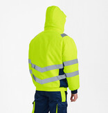 Engel Workwear - Arbeitskleidung für Profis FE1247.38165.S., Fluoreszierende, wind- und wasserabweisende Safety Pilotjacke, EN 20741 Klasse 3,  Gelb-Blau