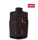 Velilla Kleider 205902 black orange -  Wattierte 2-farbige Weste, 7 Taschen von Velilla