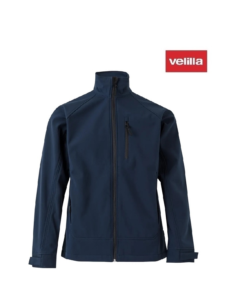 Velilla Kleider 206005 navy - Arbeits- Softsshelljacke, uni, 5 Taschen, wasserfest von Velilla