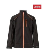 Velilla Kleider 206001 schwarz orange - Arbeits- Softsshelljacke, mit wasserdichten Reißverschlüssen, wasserfest von Velilla