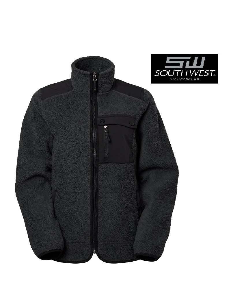 South West 1000333 dunkelgrau Damenjacke - Sherpa-Fleece Jacke im Damenschnitt von  South West