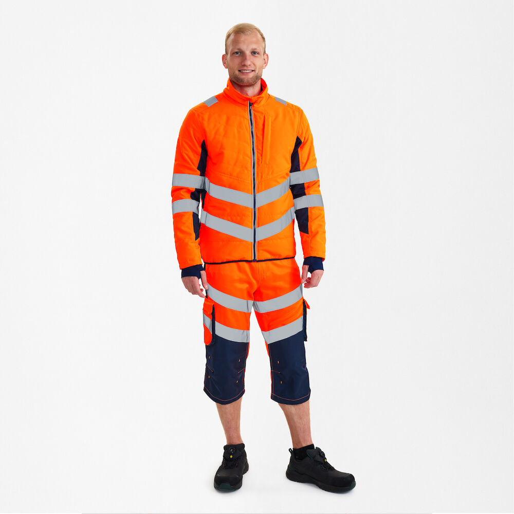 Engel Workwear - Arbeitskleidung für Profis FE1159.10165.S.K - Stepp-Innenjacke, EN20741, Klasse 2, Orange mit Blau