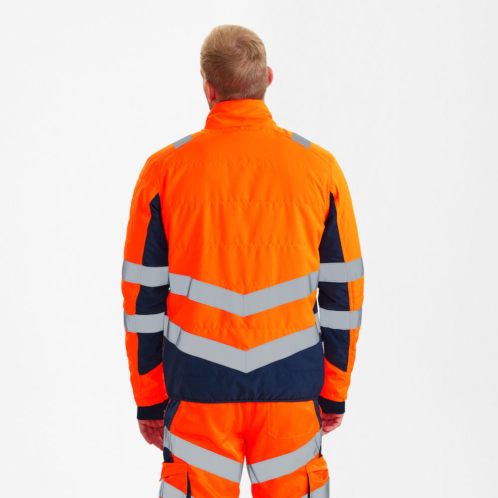 Engel Workwear - Arbeitskleidung für Profis FE1159.10165.S.K - Stepp-Innenjacke, EN20741, Klasse 2, Orange mit Blau