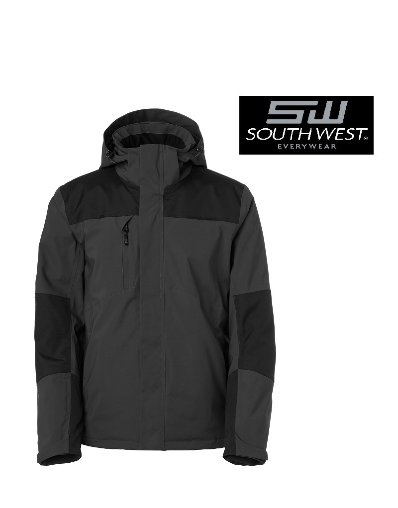 South West 1000369 Dunkelgrau - Herren  Wattierte, wind- und wasserabweisende Jacke von South West