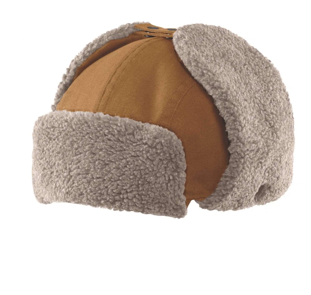 Carhartt Kleider 105052.211 Winter Kappe, brown RAIN DEFENDER™ CANVAS TRAPPER HAT von Carhartt