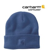 Carhartt Kleider 101070.H750 Winter Beanie, Rippstrick, Blau von Carhartt