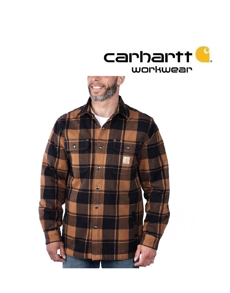 Carhartt Kleider 105939.211 - Winterhemd, gefütterte  Jacke, schwarz-braun von Carhartt