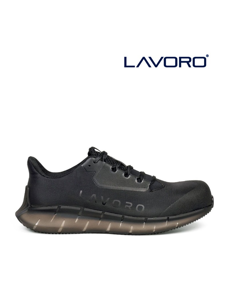 Lavoro 209180 S1P Sicherheitsschuh - Stargate Black, S1P WRU SRC, ESD Unterknöchel, Schnürung, schwarz, leicht, sportlich von Lavoro