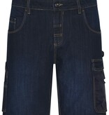 James Nicholson JN871 blue - Daiber -  Workwear Stretch-Bermuda-Jeans
