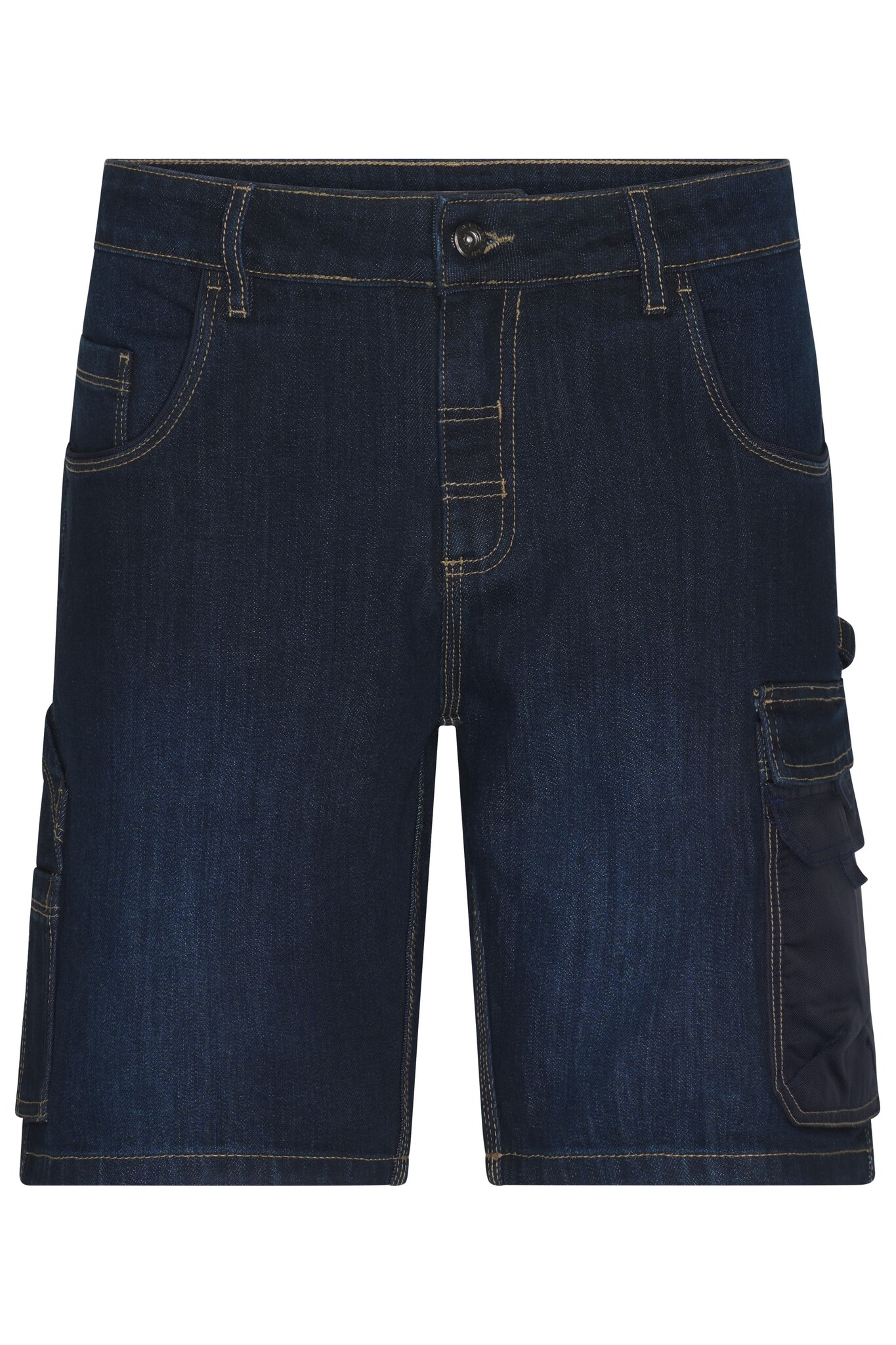 James Nicholson JN871 blue - Daiber -  Workwear Stretch-Bermuda-Jeans