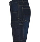 James Nicholson JN871 blue - Daiber -  Workwear Stretch-Bermuda-Jeans