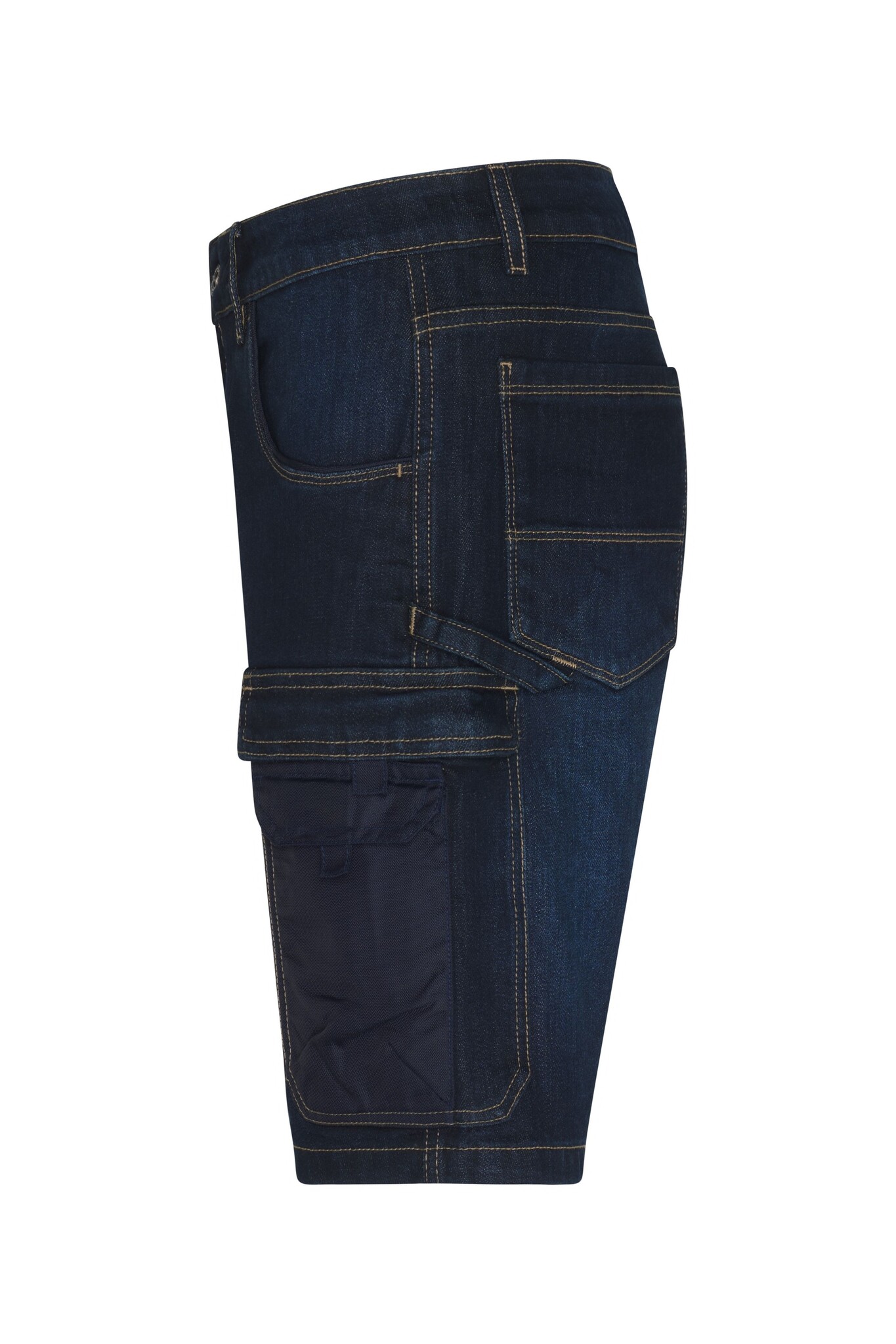 James Nicholson JN871 blue - Daiber -  Workwear Stretch-Bermuda-Jeans