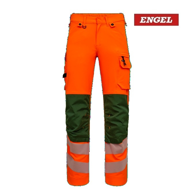 Engel Workwear - Arbeitskleidung für Profis FE2345.101 - Safety Hose EN 20741 Klass 2 Orange-Grün