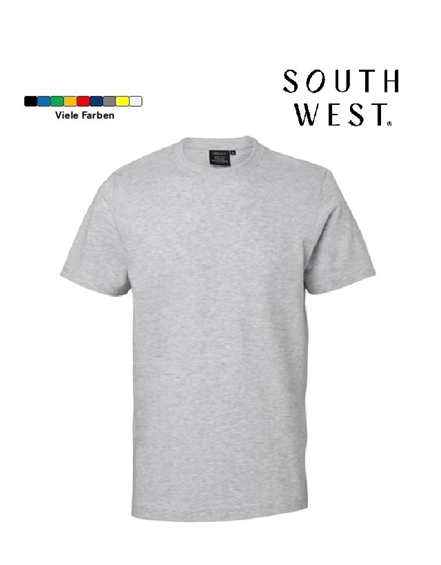 South West 1000188 Kings melange, T-shirt, Unisex, Rundhals mit Nackenband, von South West