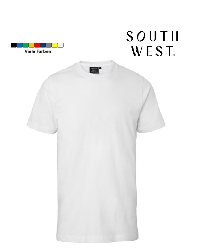 South West 1000188 Kings weiss, T-shirt, Unisex, Rundhals mit Nackenband, von South West