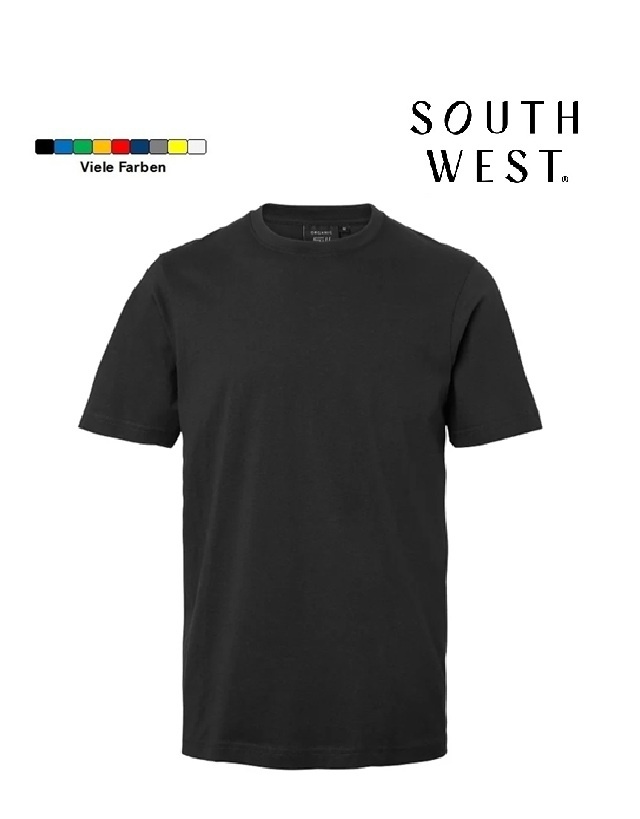 South West 1000188 Kings schwarz, T-shirt Rundhals mit Nackenband, von South West