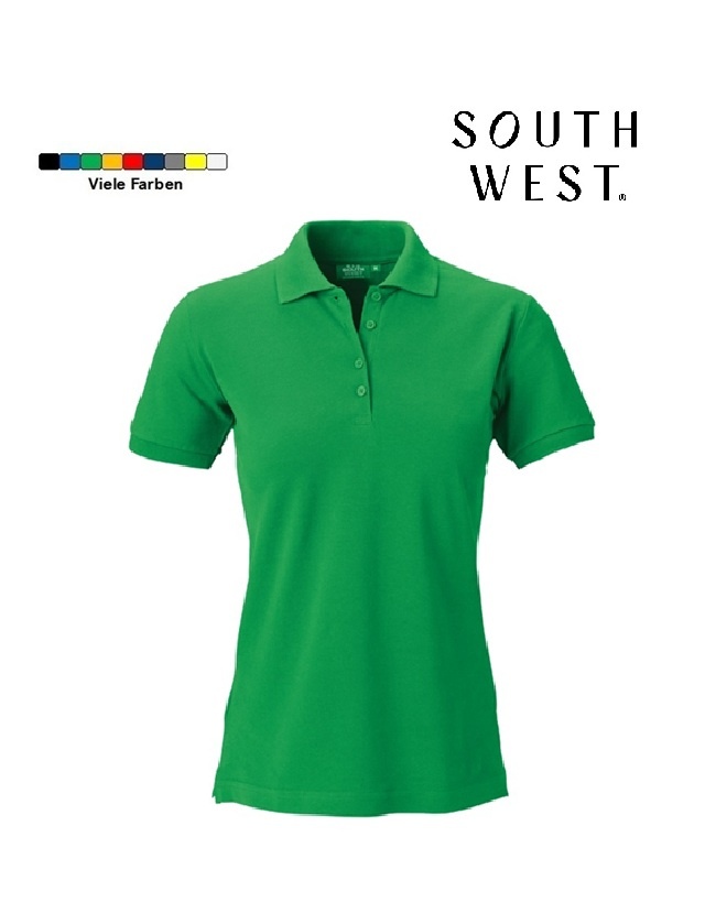 South West 1000206 02 Damen bright green   Polo-Shirt Damen, von South West