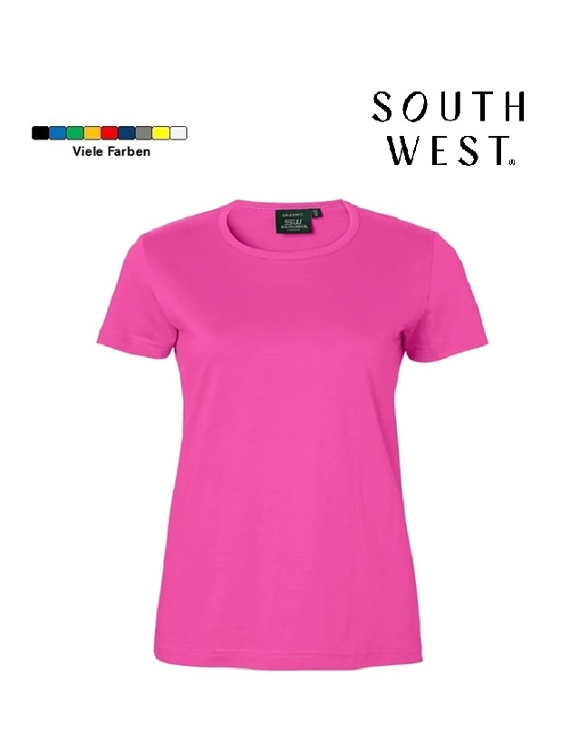 South West 1000187 Damen pink  T-shirt Damen, slimfit von South West