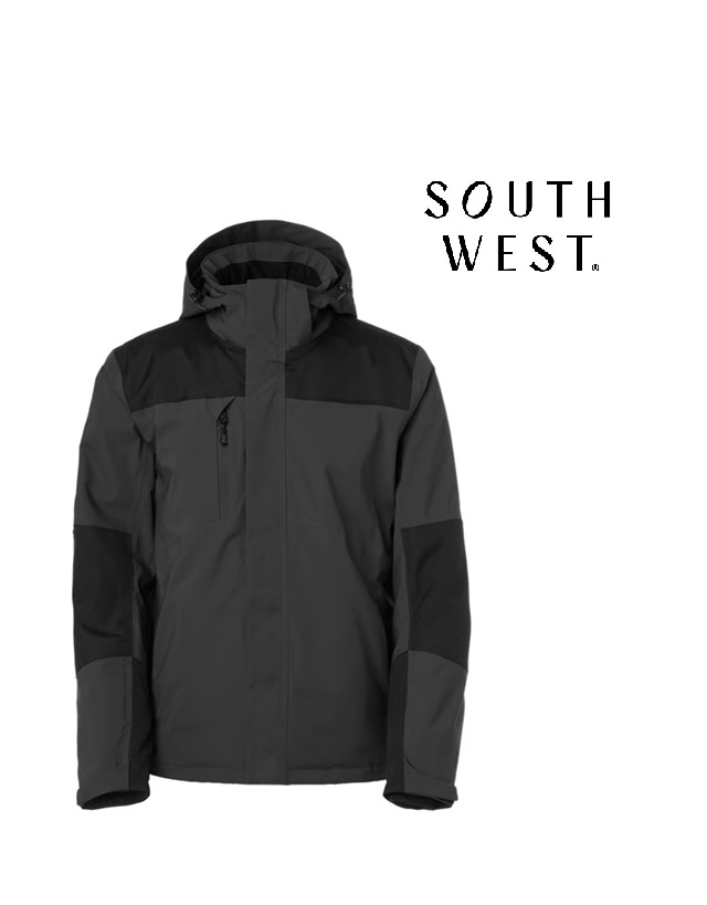 South West 1000369 Dunkelgrau - Herren  Wattierte, wind- und wasserabweisende Jacke von South West