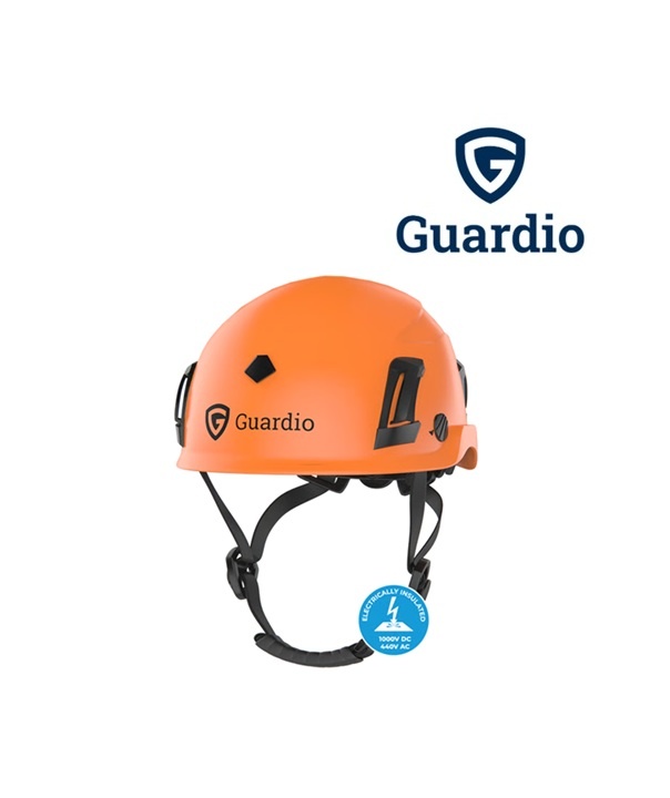 Guardio 210788 Flourorange-Fluoreszierender Sicherheitshelm (Modell Armet Volt)