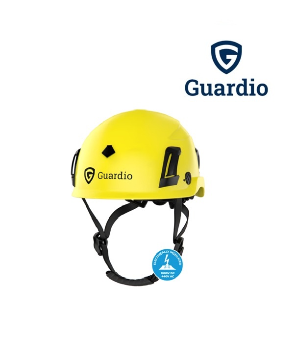 Guardio 210794 Gelb - Elektrisch isolierter Schutzhelm mit MIPS und twICEme