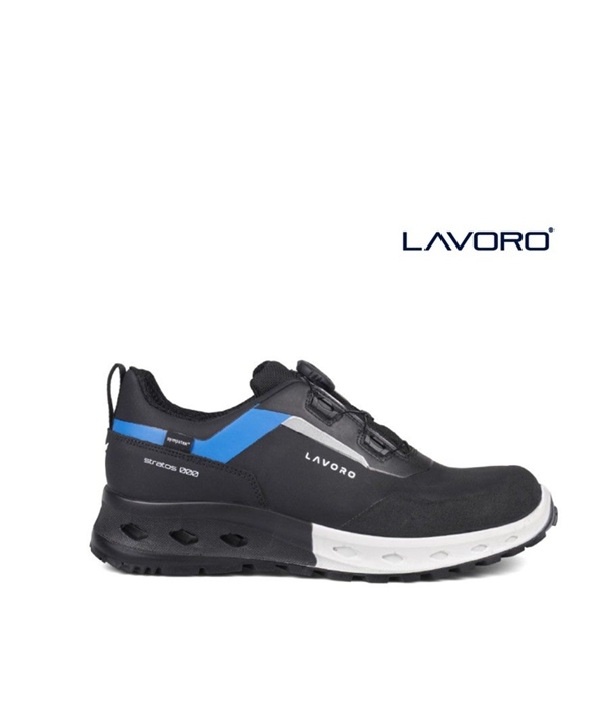 Lavoro 210635 S7S - BOA, sportlich schwarz mit Blau, Weiss