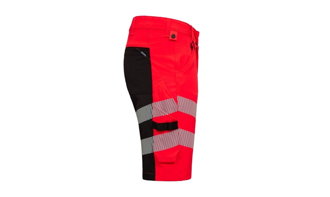 Engel Workwear - Arbeitskleidung für Profis FE6345.4720 - Engel, Arbeitsshorts, HI - Vis Rot / Schwarz