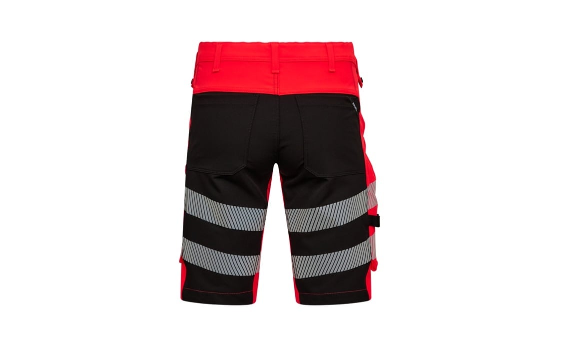Engel Workwear - Arbeitskleidung für Profis FE6345.4720 - Engel, Arbeitsshorts, HI - Vis Rot / Schwarz
