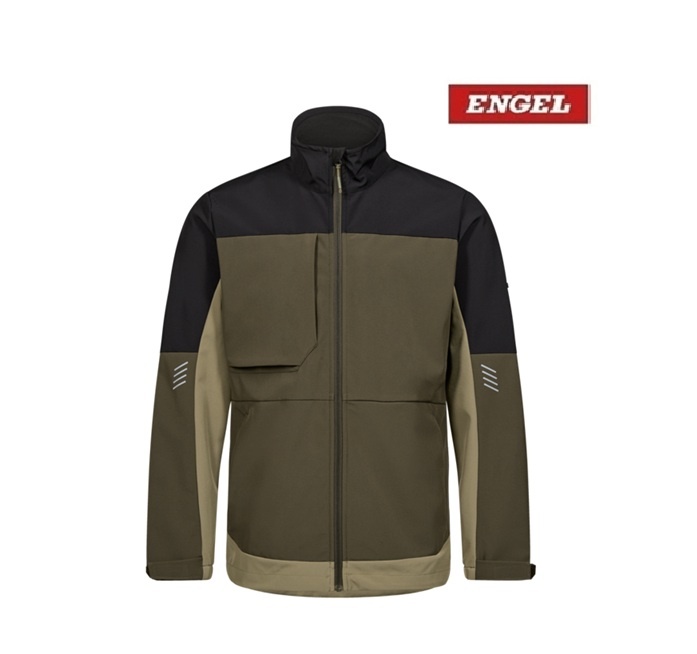 Engel Workwear - Arbeitskleidung für Profis FE1327.5320 -Engel, Entire Softshelljacke - Forest Green/Schwarz
