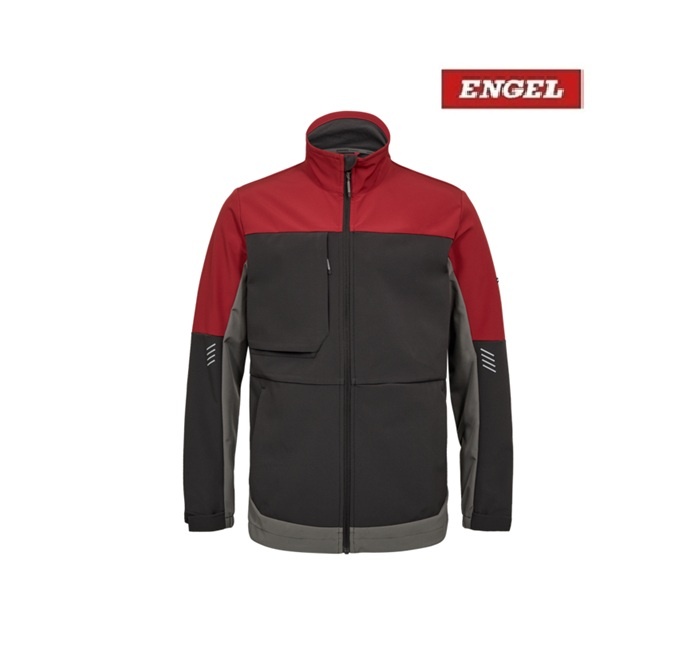 Engel Workwear - Arbeitskleidung für Profis FE1327.7921 - Engel, Entire Softshelljacke - Anthracite Grey / Flame