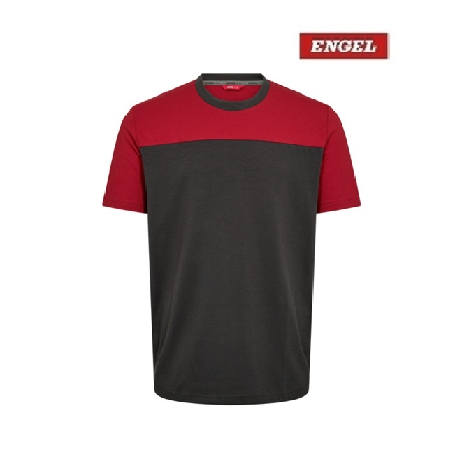 Engel Workwear - Arbeitskleidung für Profis FE9329.7921 - Engel, Entire T-Shirt - Anthracite Grey / Flame