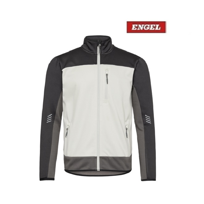 Engel Workwear - Arbeitskleidung für Profis FE8327.30179 - Engel, Entire Herren Midlayer-Cardigan, weiss grau