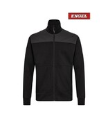 Engel Workwear - Arbeitskleidung für Profis FE8328.2079 - Entire HERREN Entire Sweatcardigan mit Kragen, Schwarz/Anthrazit Grau