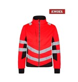 Engel Workwear - Arbeitskleidung für Profis FE1158.4720.S.K - Engel, Softshelljacke, EN 20471 kl. 2, Leuchtrot-schwarz