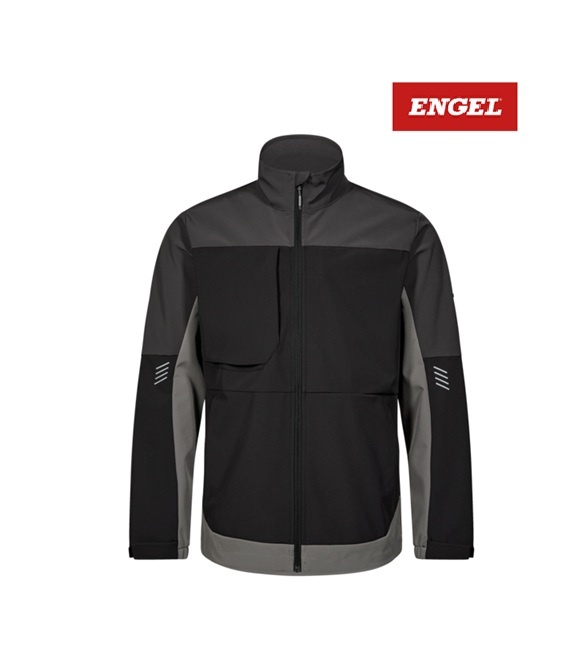 Engel Workwear - Arbeitskleidung für Profis FE1327.2079 - Engel, Entire Softshelljacke -Schwarz/Anthrazit Grau