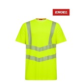 Engel Workwear - Arbeitskleidung für Profis FE9554.38.S - Warnschutz T-shirt Kurzarm, EN 20471 Kl. 2, 55% Viskose (BAMBUS) 45% Polyester gelb