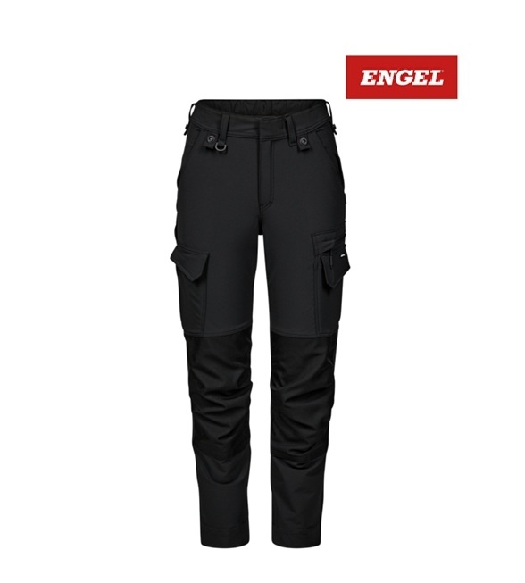 Engel Workwear - Arbeitskleidung für Profis FE2341.20 - Entire Damen Arbeitshose mit 4 Wege Stretch, schwarz