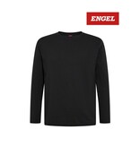Engel Workwear - Arbeitskleidung für Profis FE9065.20.S -Engel, Standard Baumwolle T-shirt langarm, Schwarz