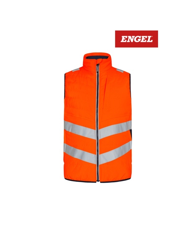 Engel Workwear - Arbeitskleidung für Profis FE5159.10165.S.K - Engel, Stepp Weste, EN20741, Klasse 2, orange- blau