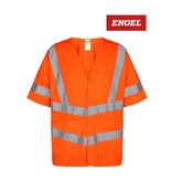 Engel Workwear - Arbeitskleidung für Profis FE5031.10.S -Warnweste; Safety Weste mit kurzen Ärmeln; Klettverschluss, EN 20471 K. 3, orange