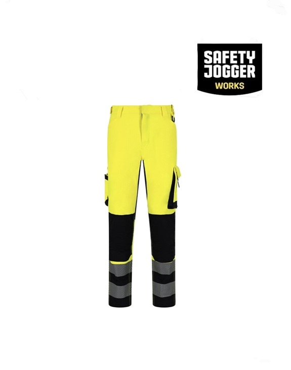 Safety Jogger SCUHVTROM Gelb - Safety Jogger, Hi-Vis Arbeitshosen, EN ISO 20471:2013+A1:2016 Klasse 2