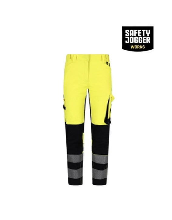 Safety Jogger SCUHVTROW W Gelb - Safety Jogger, Damen Hi-Vis Arbeitshosen , EN ISO 20471:2013+A1:2016 Klasse 1