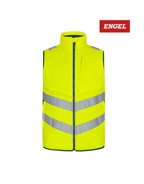 Engel Workwear - Arbeitskleidung für Profis FE5159.381 -Engel, Stepp Weste, EN20741, Klasse 2, gelb.grün
