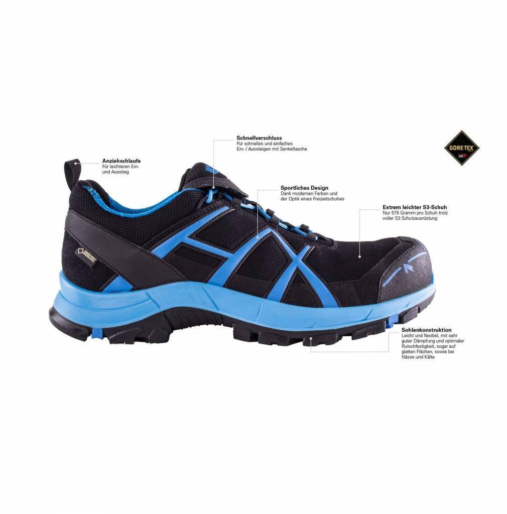 Nur noch im Laden und Bus erhältlich HAIX Black Eagle Safety 40 Low black/blue