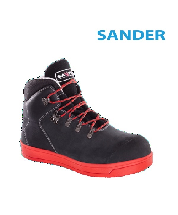 210984 S3L - Sander, Dach Grip Schuh, Überknöchel, Schwarz/Rot